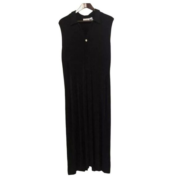 Chico's Dresses & Skirts - Private Edition By Chicos Dress 2 Sleeveless Maxi Button Front Stretch B…